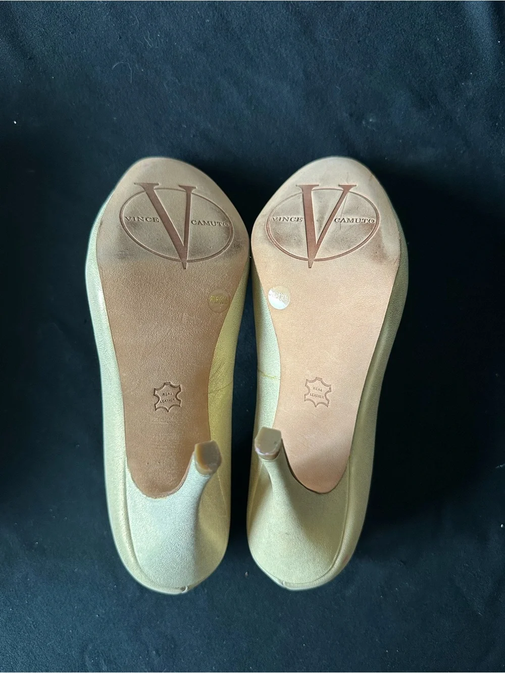 Vince Camuto Leather Platform Shimmery Champagne High Heel Pumps 8.5 shoes